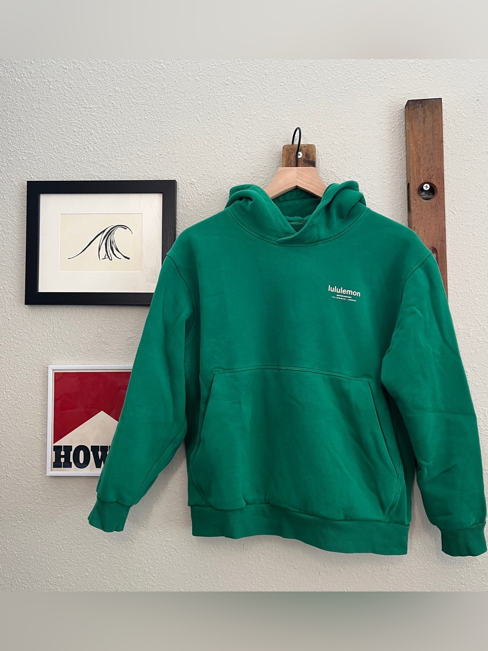 $148 Lululemon Steady State Pullover Hoodie Better Each Day Wavy Size S Green